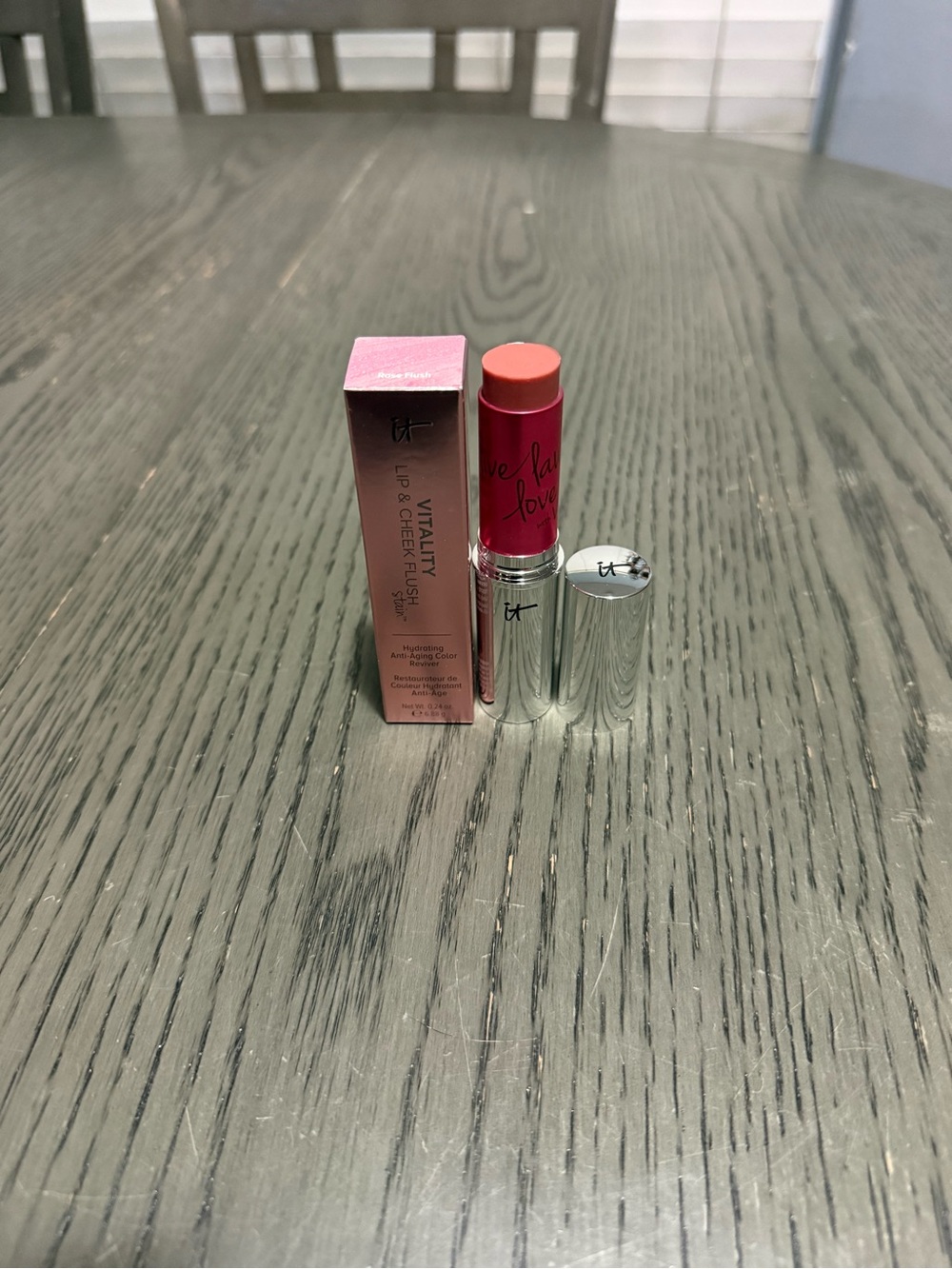 IT Cosmetics Lip & Cheek Flush Stain Anti-Aging Color Reviver Rose Flush